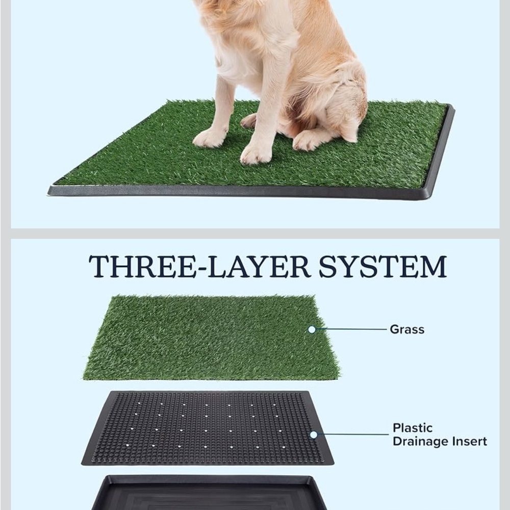 NEW Artificial Grass Puppy Pee Pad for Dogs and Small Pets. Reusable/Washable. - Picture 6 of 7